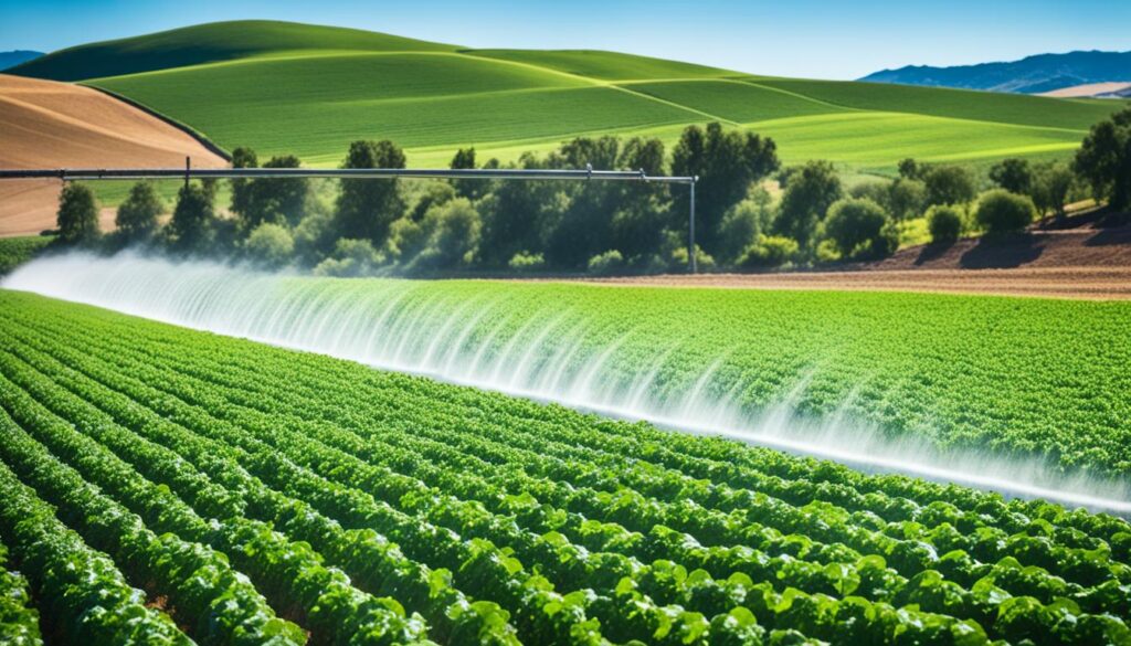 Water efficiency in sustainable farming